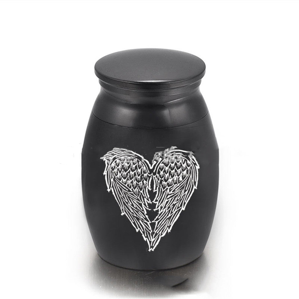 Pet Ashes Jar Wings Cinerary Casket Cremation Urn RIP