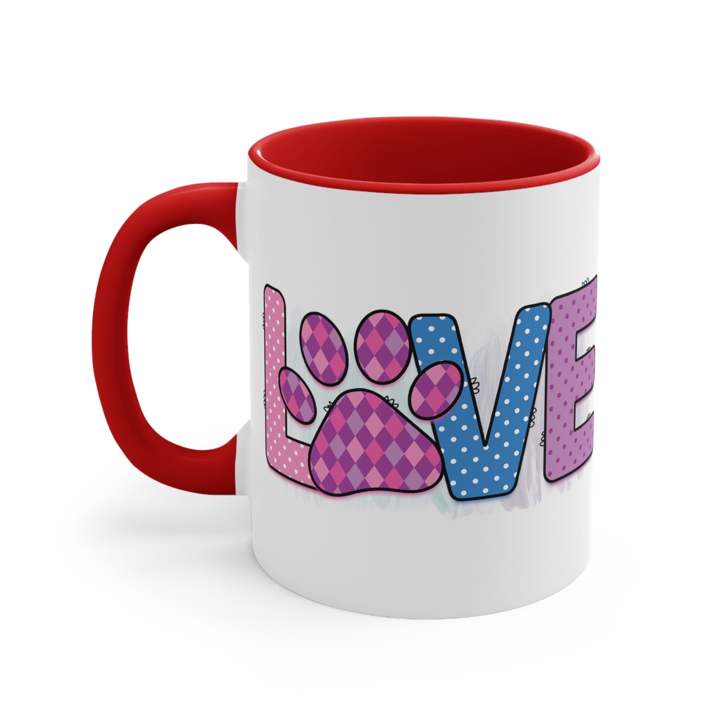 Cee L Dog Love  Print Mug Colour Choice Mothers Day Gifts for Her