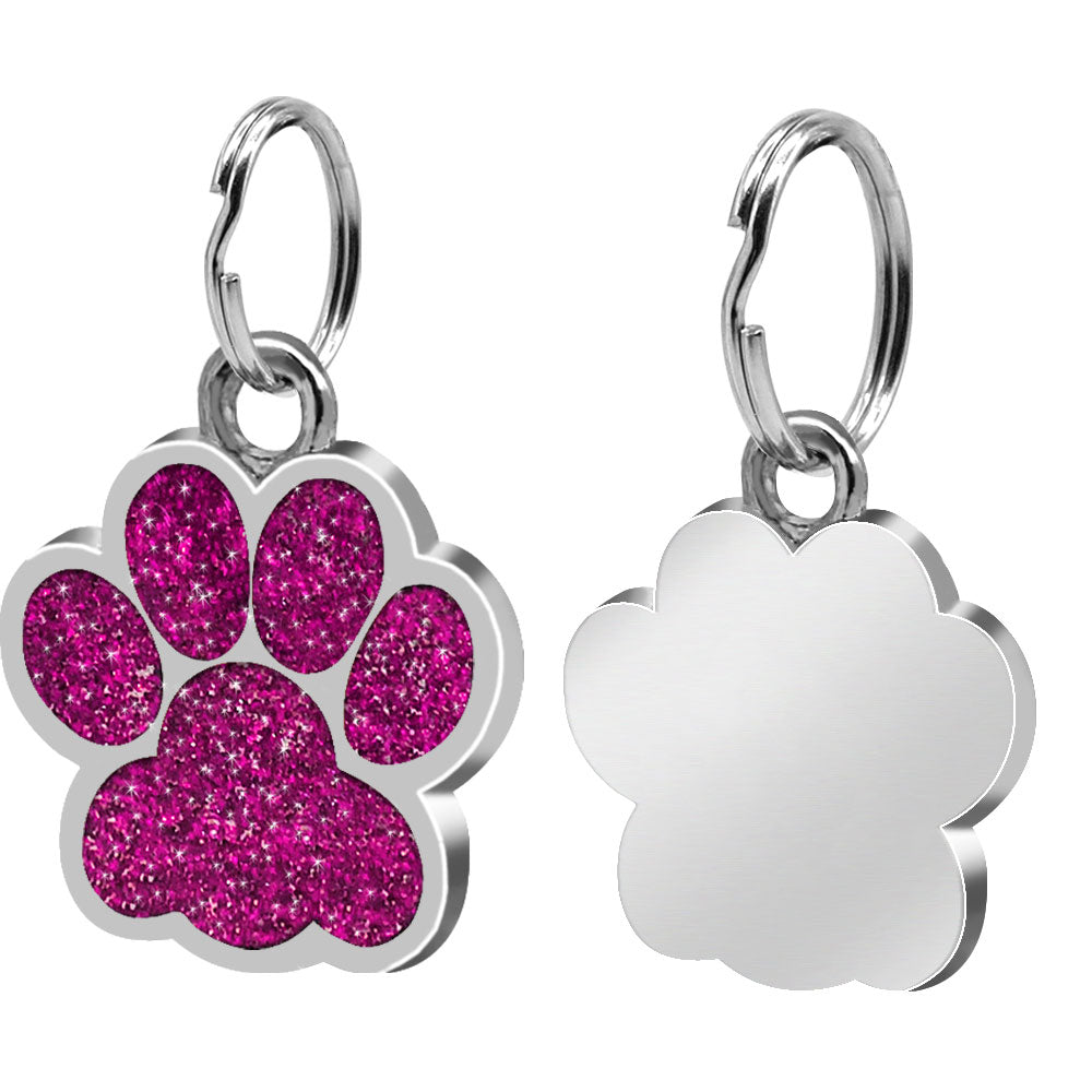 Pet Tag Paw Print Customisable and Engraved