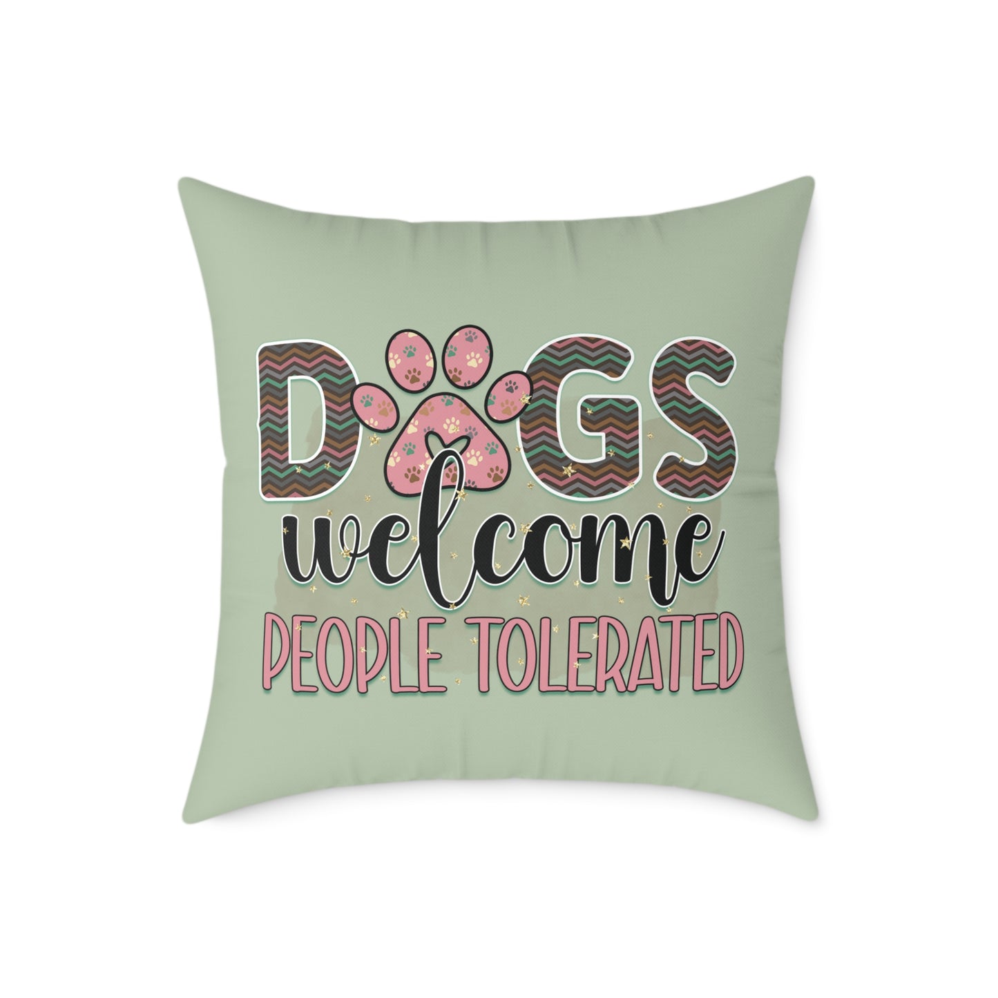 Copy of Square Poly Canvas Pillow Dog Lovers