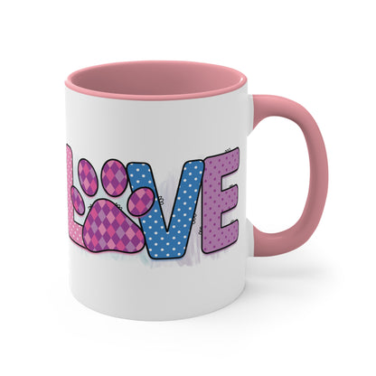 Cee L Dog Love  Print Mug Colour Choice Mothers Day Gifts for Her