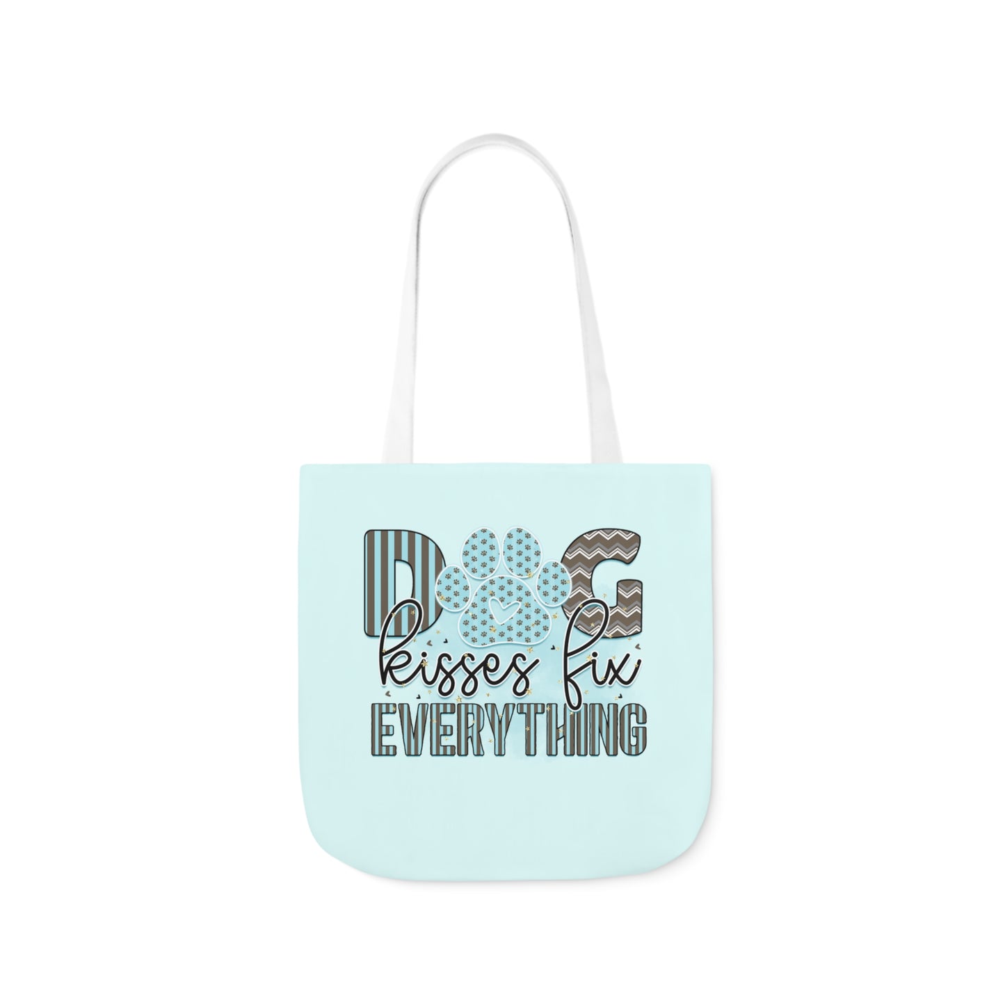 Canvas Tote Bag Dog Lover Dog Kisses