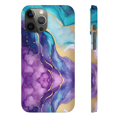 Cee L Colourful Marble Mobile Phone Case Purple