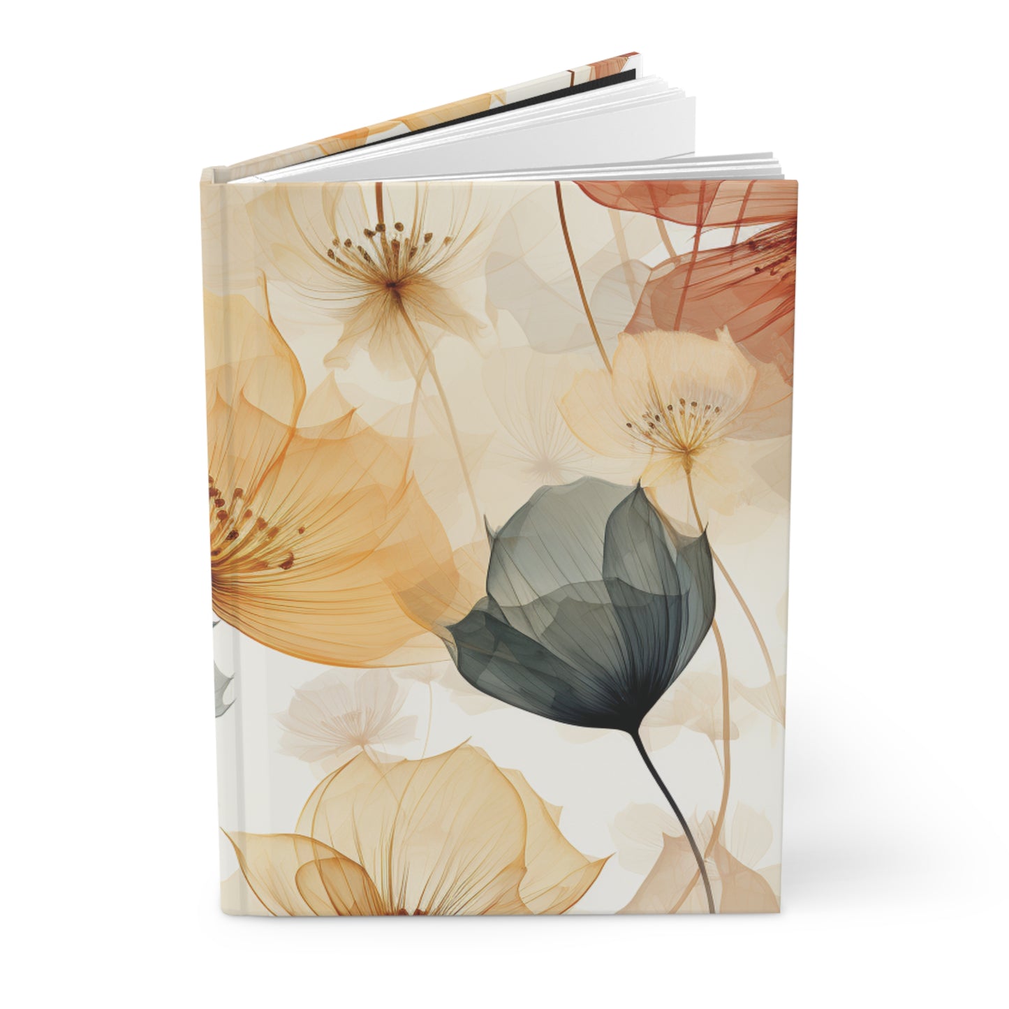 Hardcover Journal Pastel Poppies