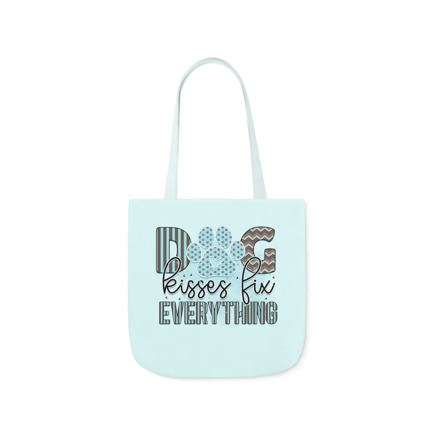 Canvas Tote Bag Dog Lover Dog Kisses