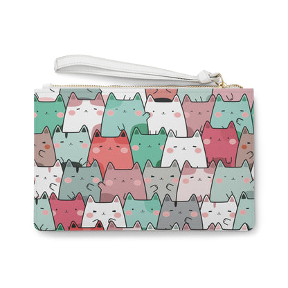 Cee L Clutch Bag Pastel Cats