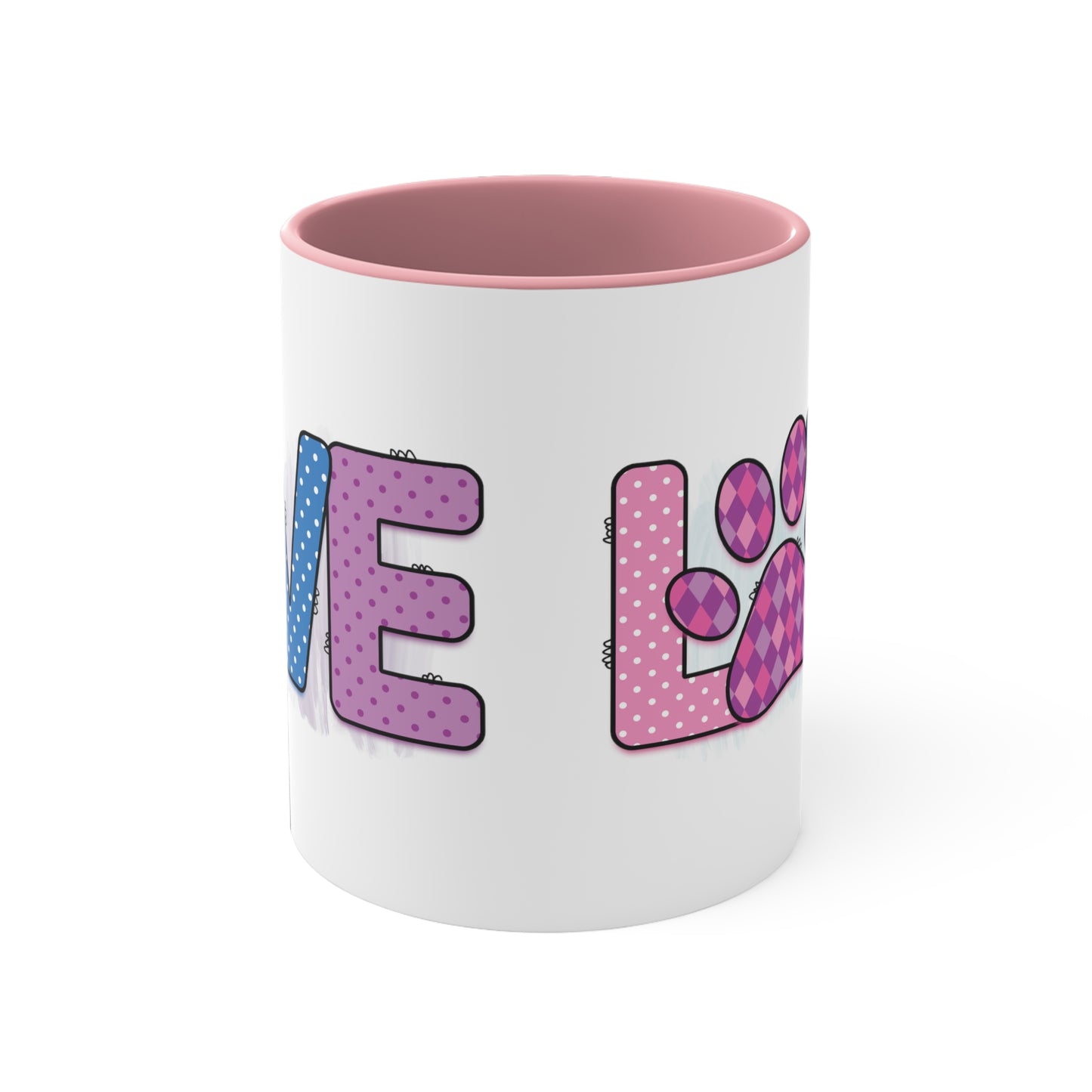 Cee L Dog Love  Print Mug Colour Choice Mothers Day Gifts for Her