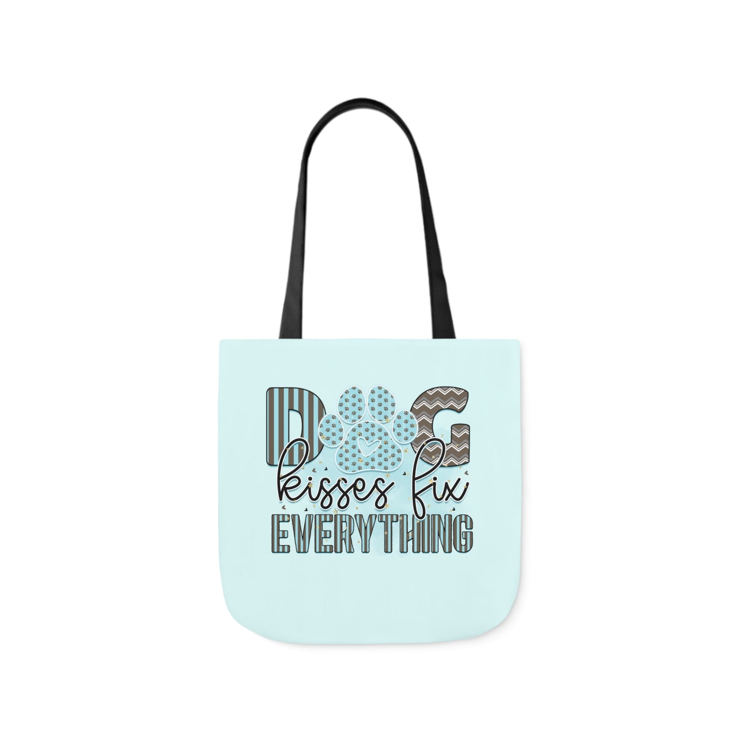 Canvas Tote Bag Dog Lover Dog Kisses