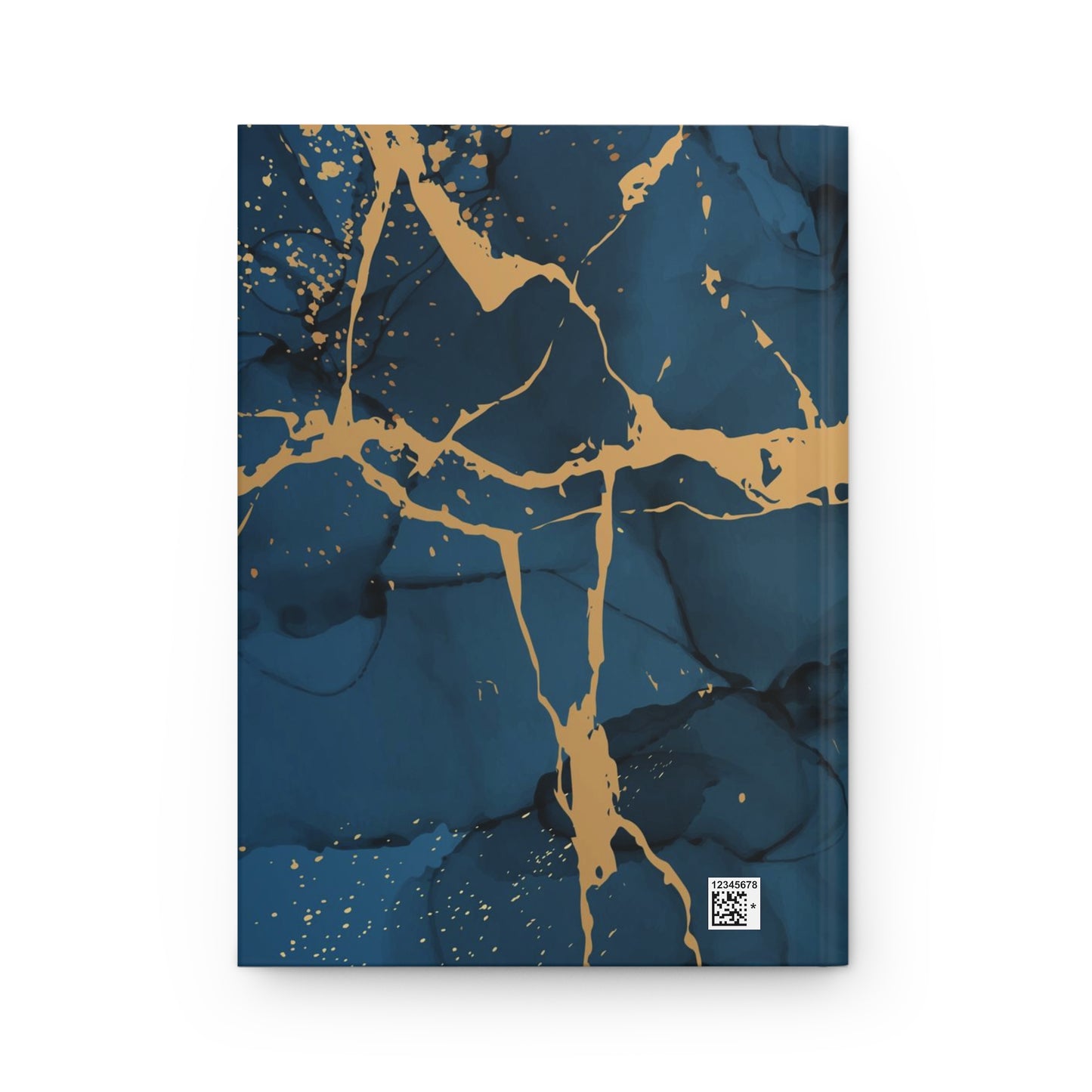 Hardcover Journal Blue Gold Marble