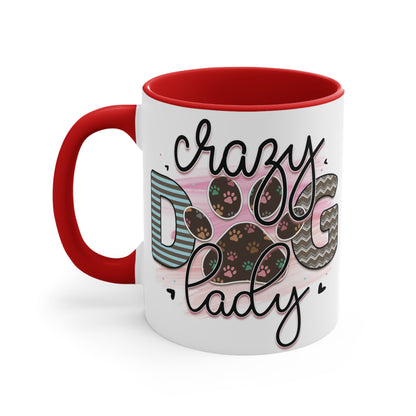 Cee L Crazy Dog Lady Paw Print Mug Colour Choice Mothers Day Gifts for Her