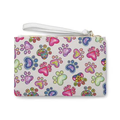 Clutch Bag Dog Paw Print