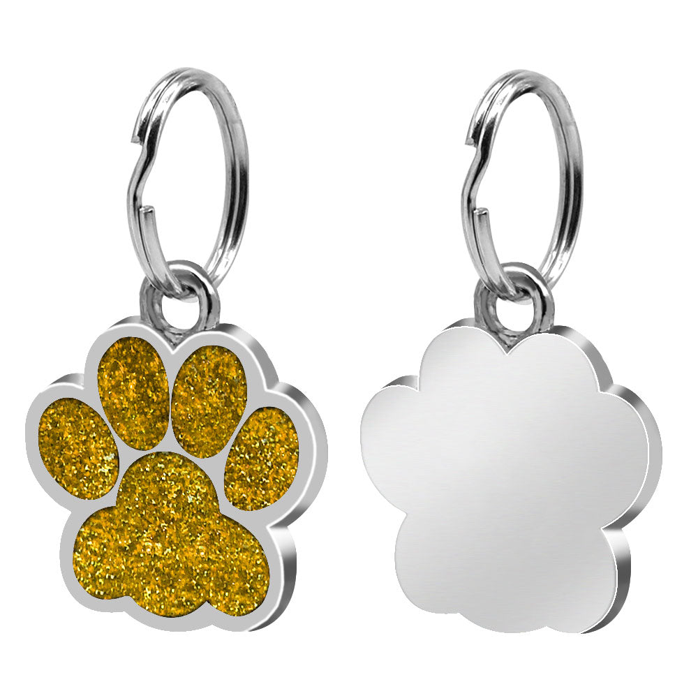 Pet Tag Paw Print Customisable and Engraved