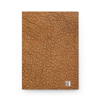 Hardcover Journal Faux Leather Print Brown