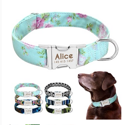 Pet Dog Name Collar Custom Dog Collar Lettering