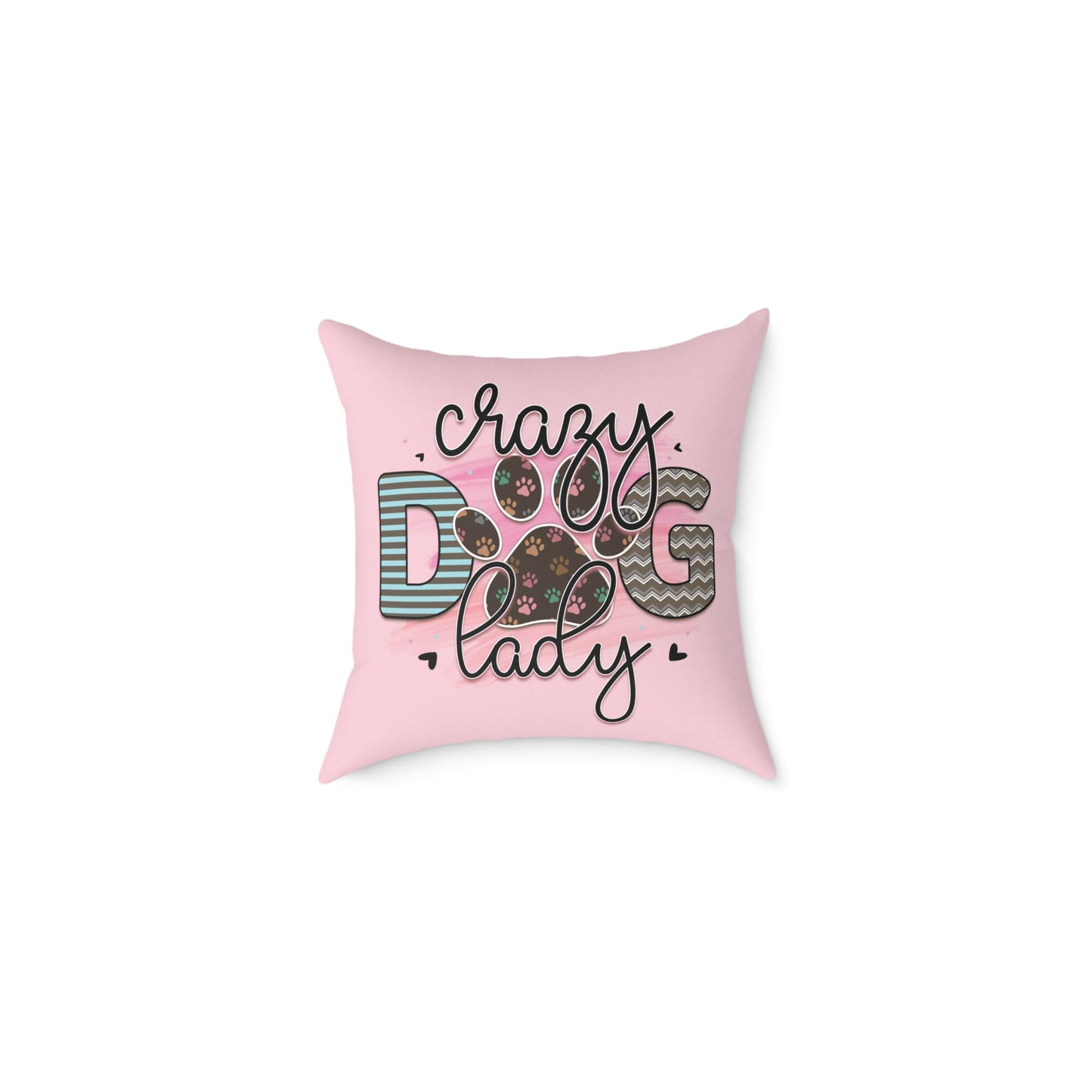 Square Poly Canvas Pillow Dog Lovers