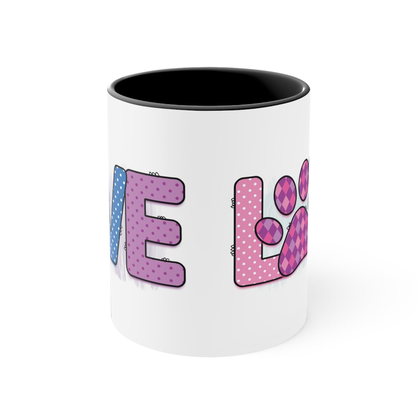 Cee L Dog Love  Print Mug Colour Choice Mothers Day Gifts for Her