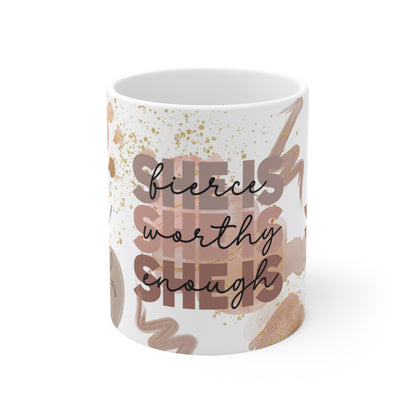 Cee L Positive Affirmations She is Fierce Mug Gifts for Her Mothers Day 11oz