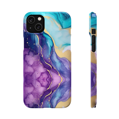 Cee L Colourful Marble Mobile Phone Case Purple