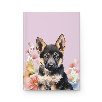 Hardcover Journal German Shepherd Puppy