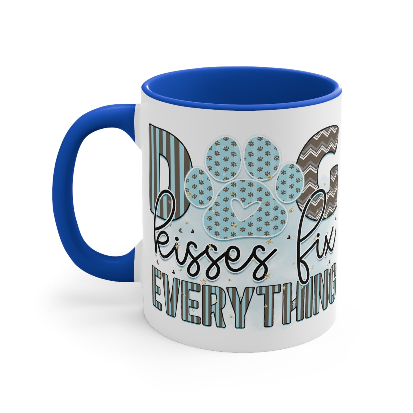 Cee L Dog Kisses Paw Print Mug Colour Choice Mothers Day Gifts for Her