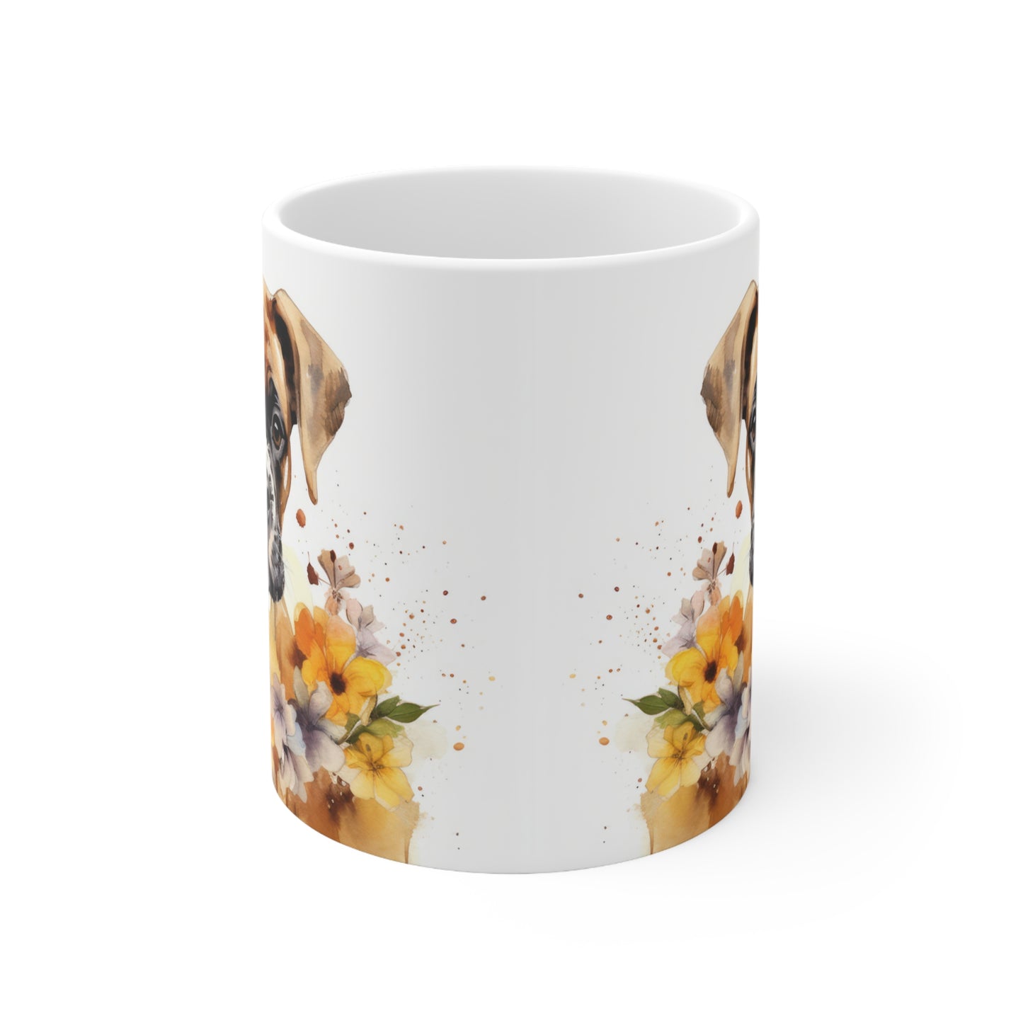 Boxer Floral Mug Ceramic