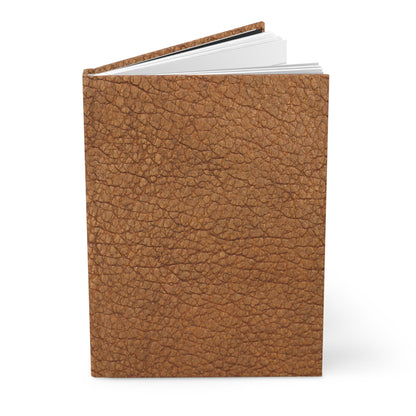 Hardcover Journal Faux Leather Print Brown