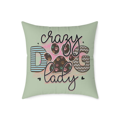 Square Poly Canvas Pillow Dog Lovers