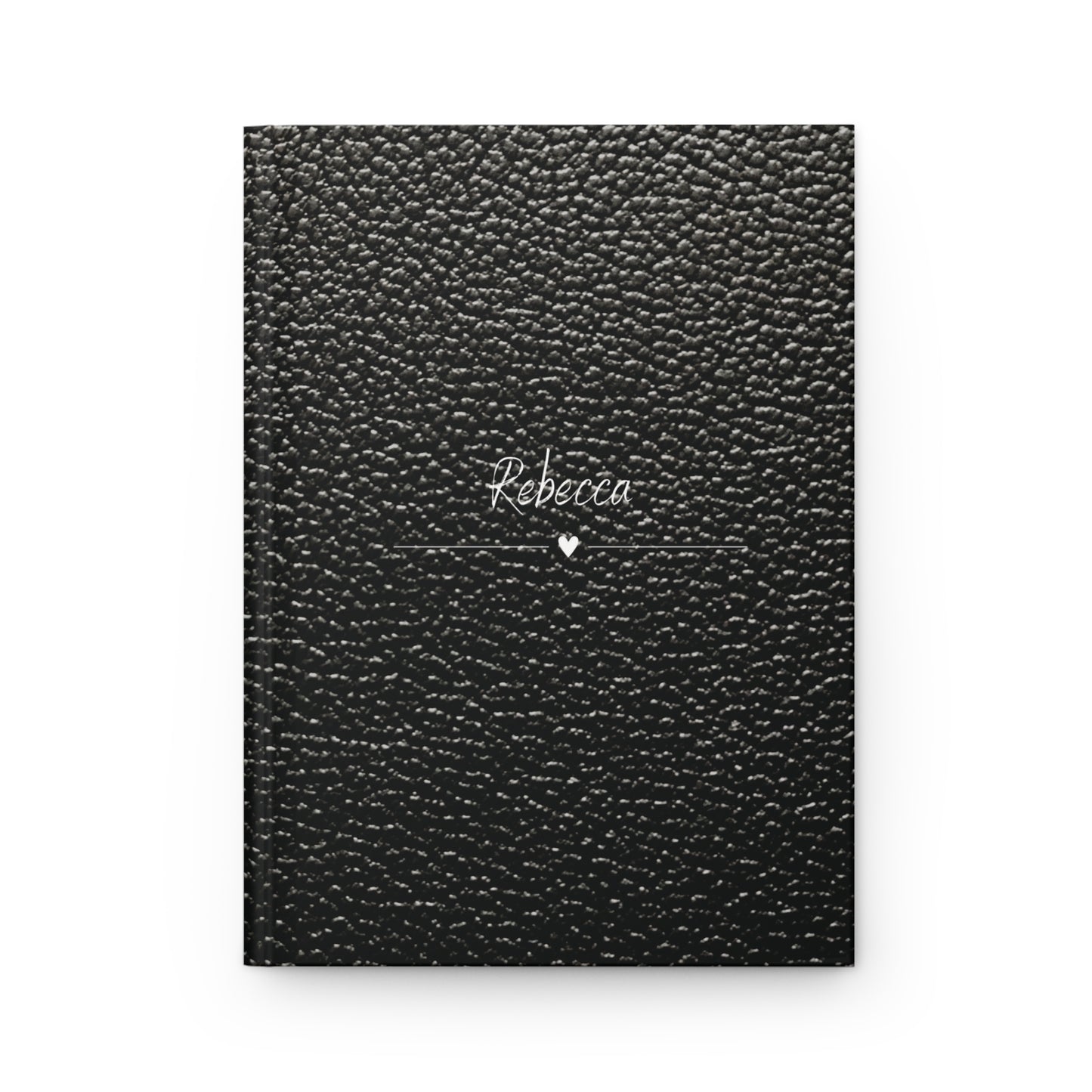 Personalised Hardcover Journal Faux Leather Black