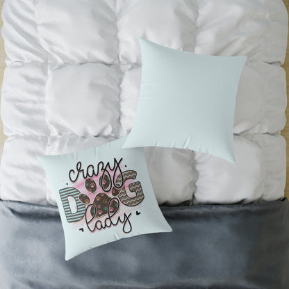 Square Poly Canvas Pillow Dog Lovers