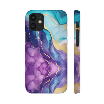 Cee L Colourful Marble Mobile Phone Case Purple