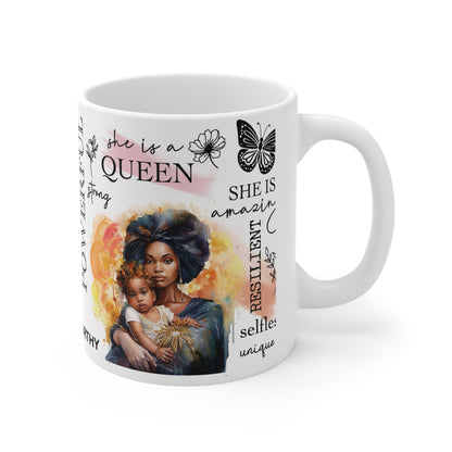 Cee L Positive Affirmations She is a Queen Mug Gifts for Her Mothers Day 11oz