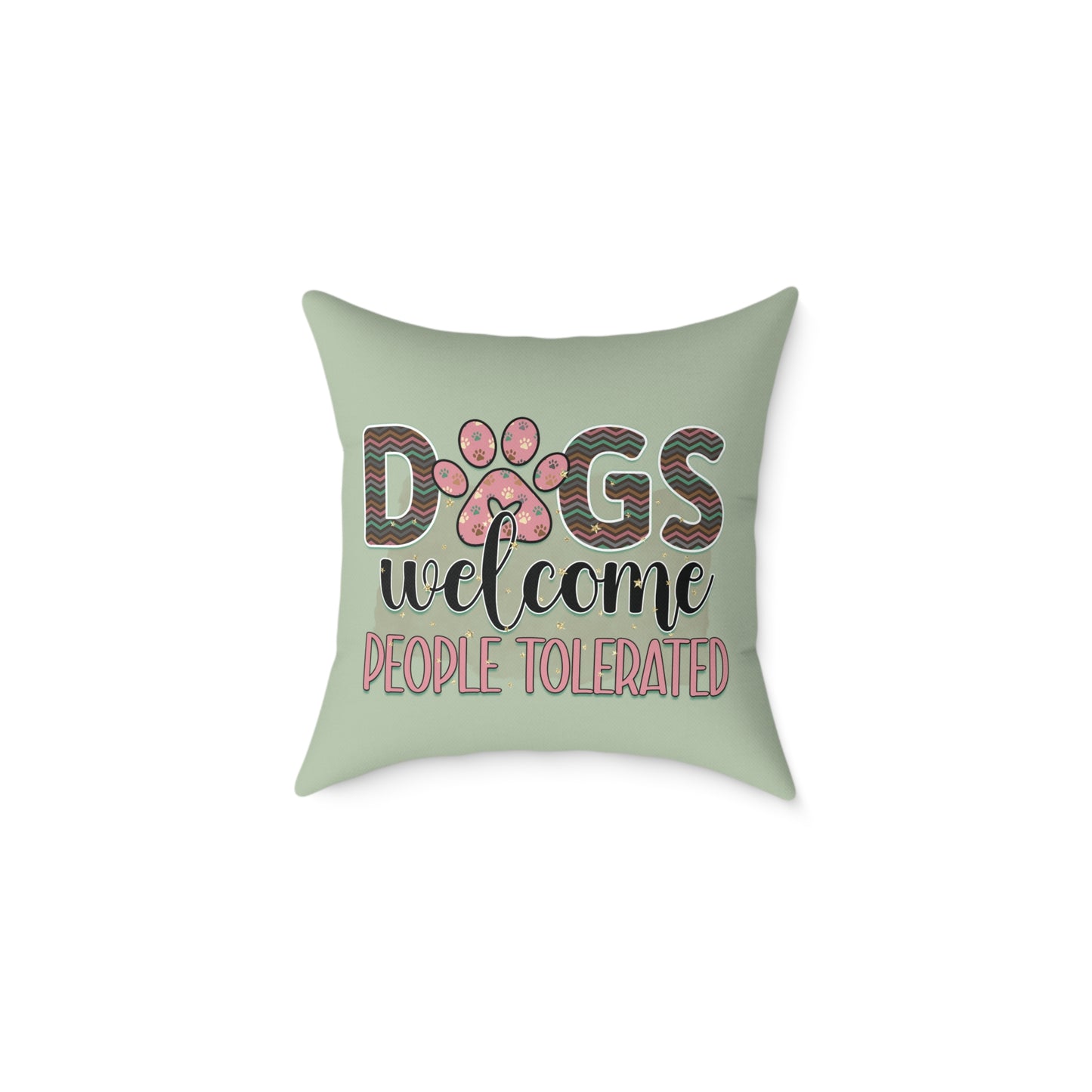 Copy of Square Poly Canvas Pillow Dog Lovers