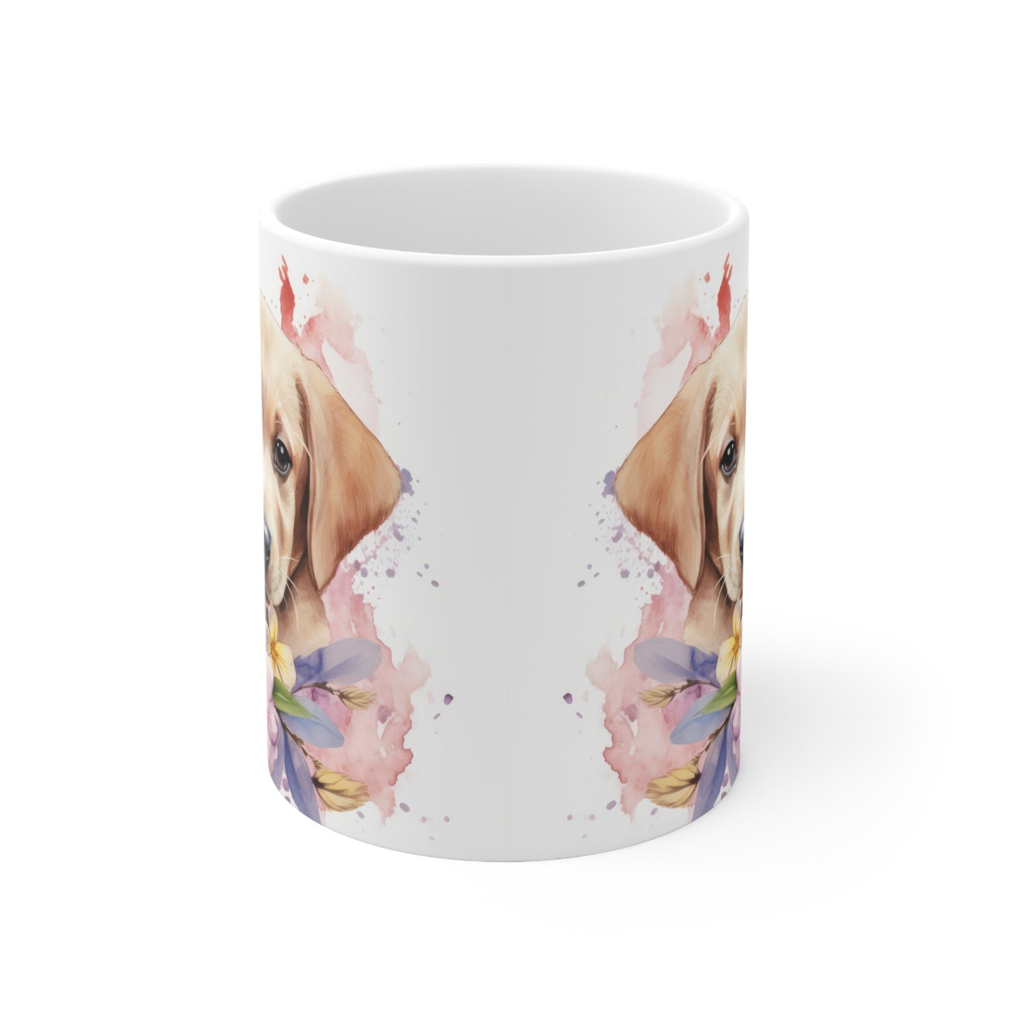 Labrador Floral Mug Ceramic