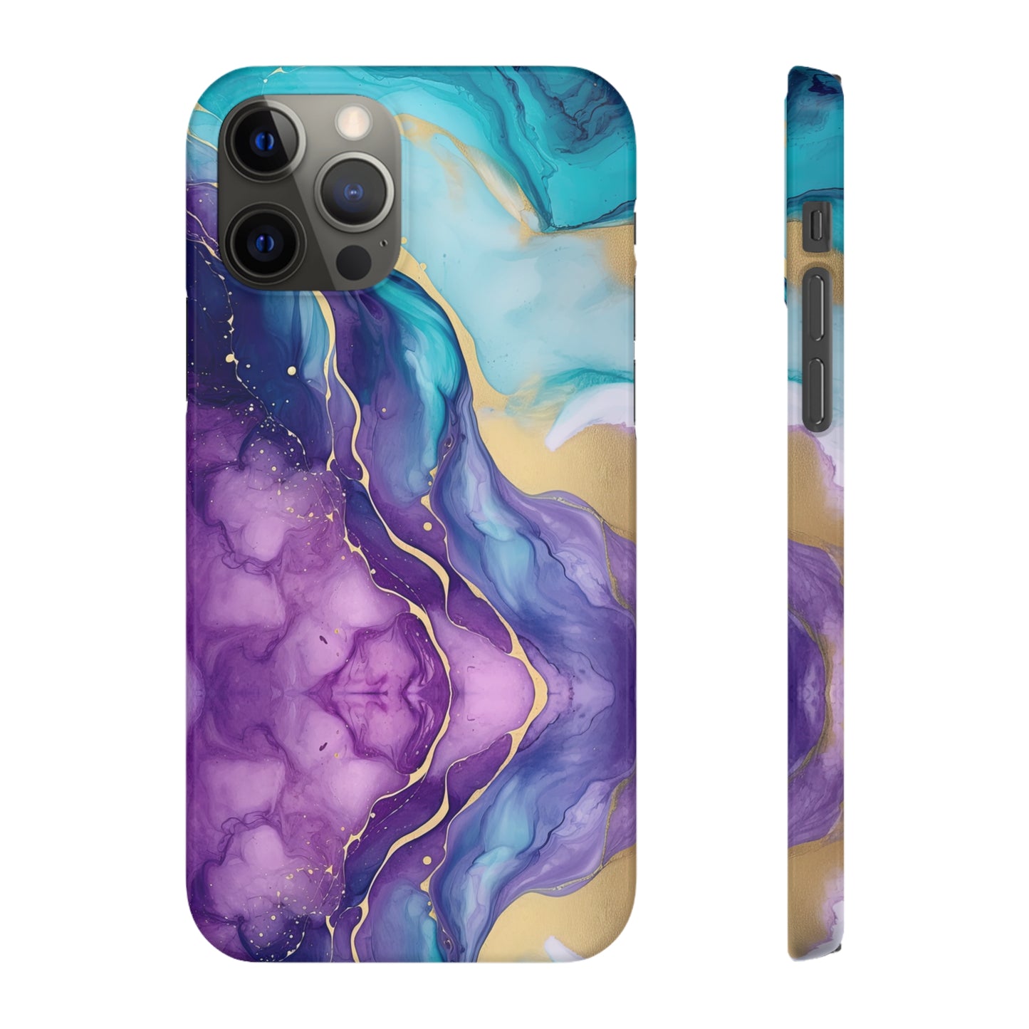 Cee L Colourful Marble Mobile Phone Case Purple