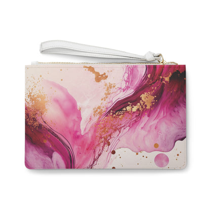 Cee L Clutch Bag Pink Marble