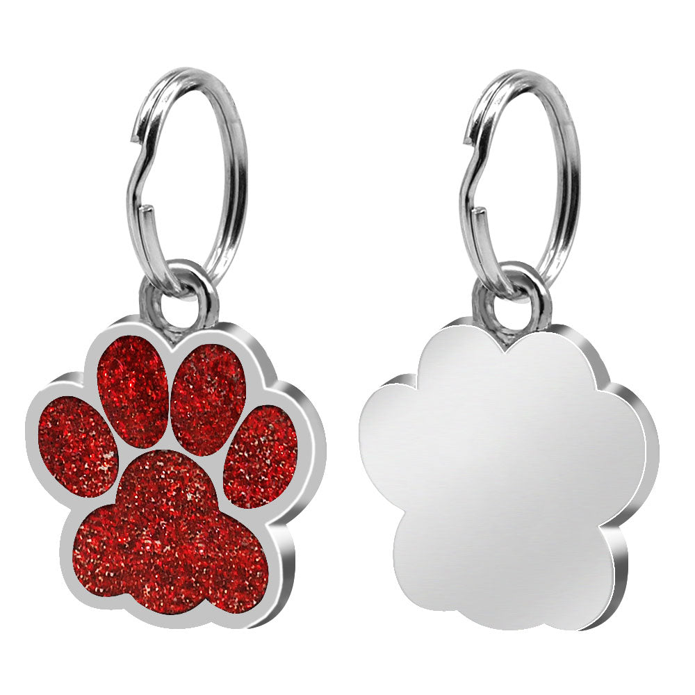 Pet Tag Paw Print Customisable and Engraved