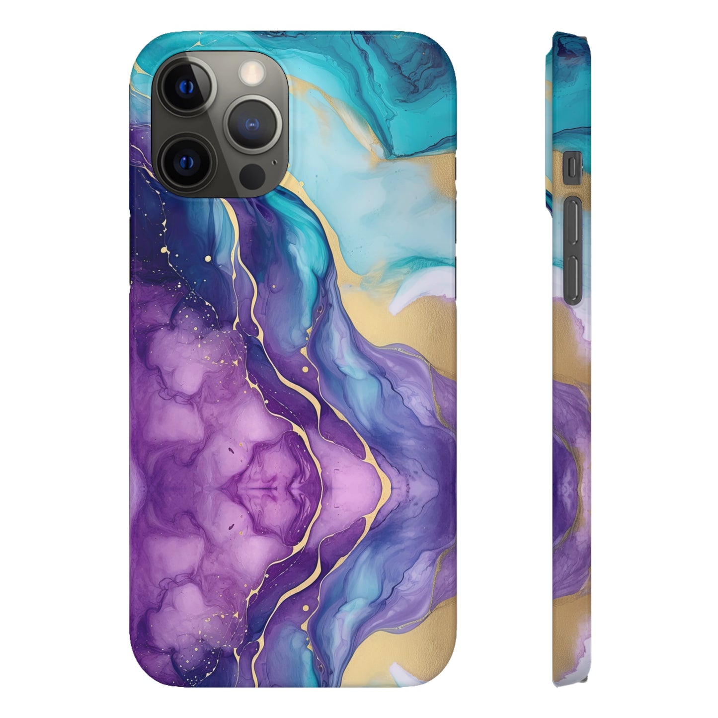 Cee L Colourful Marble Mobile Phone Case Purple