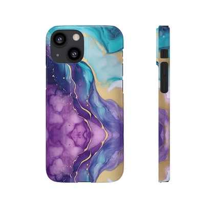 Cee L Colourful Marble Mobile Phone Case Purple