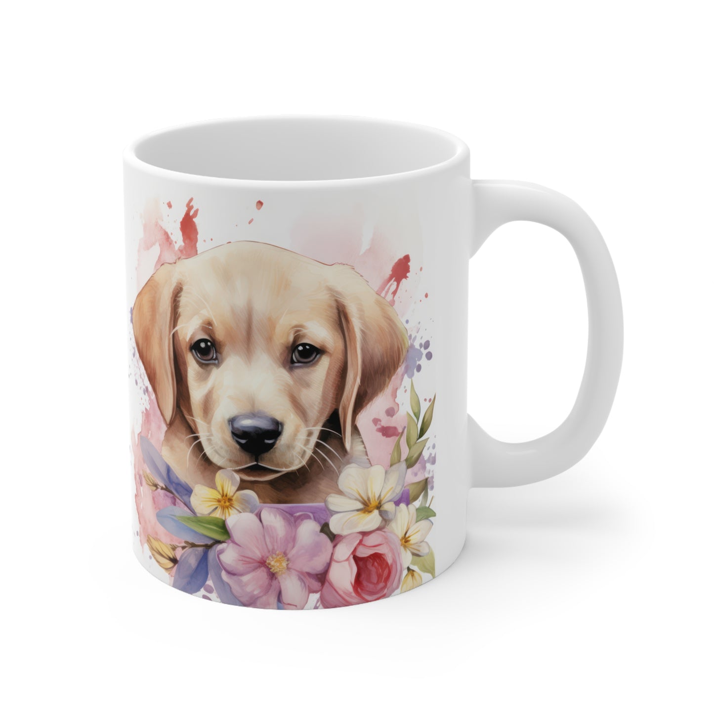 Labrador Floral Mug Ceramic