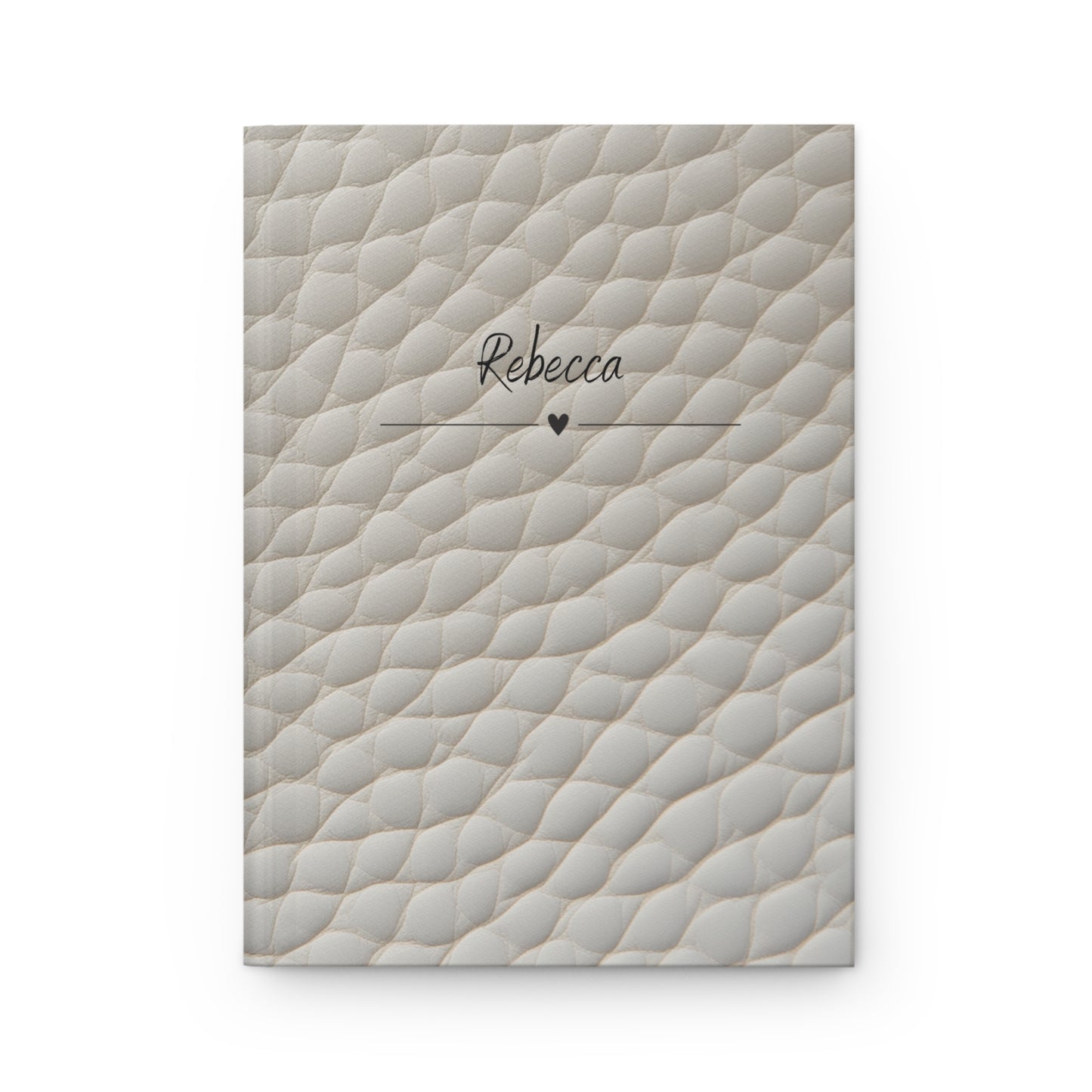 Personalised Hardcover Journal White Faux Leather