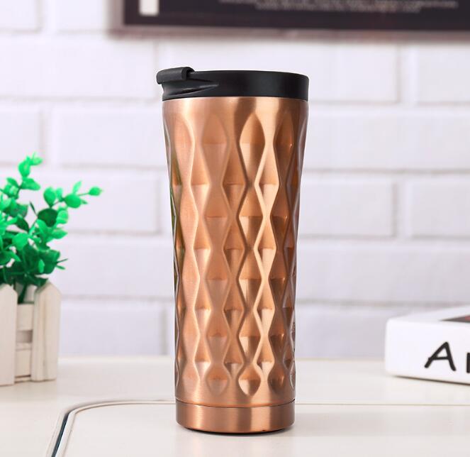 New 500 Ml Double Wall Stainless Steel Car Coffee Mug  Cup Coffee Tea Mug Thermo Water Bottle Thermocup Thermomug