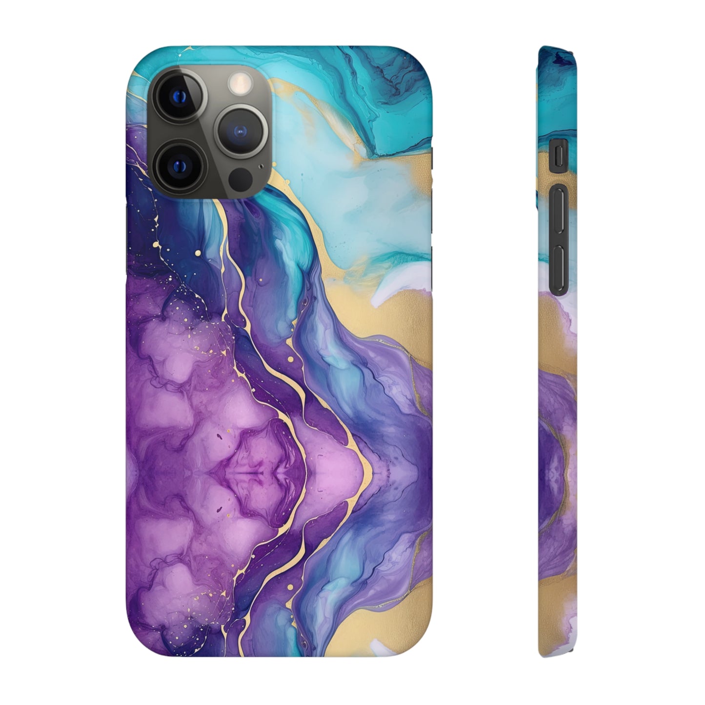 Cee L Colourful Marble Mobile Phone Case Purple