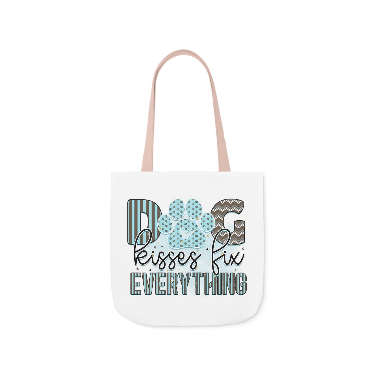 Canvas Tote Bag Dog Lover Dog Kisses