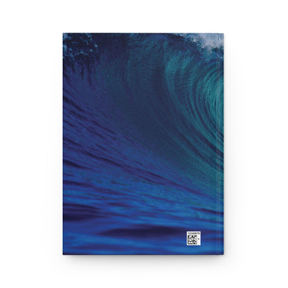 Personalised Hardcover Journal Blue Waves