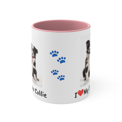 Border Collie Puppy Pet Mug Name Custom Dog Mug Dog Coffee Cup Personalized Pet Mugs Dog Mom Mug Dad Mug New Dog Mug Mothers Day