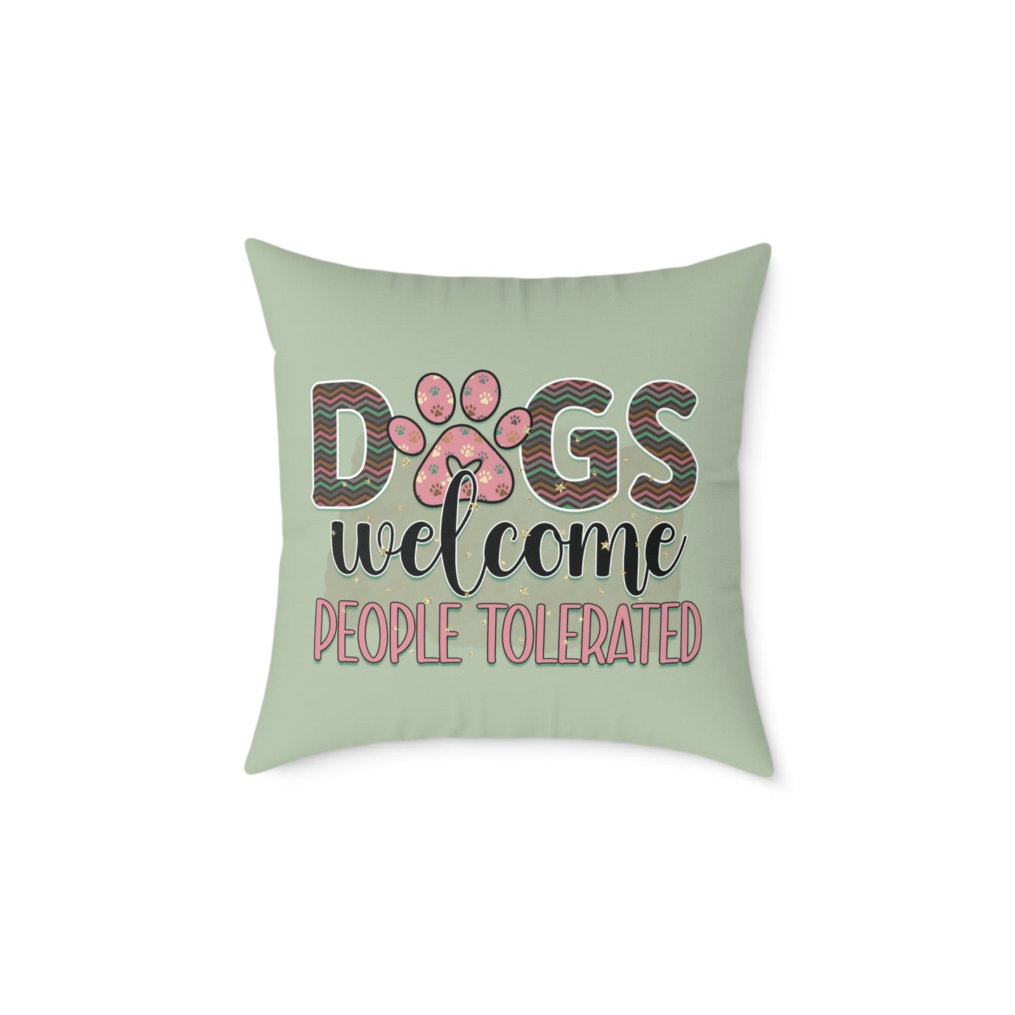 Square Poly Canvas Pillow Dog Lovers