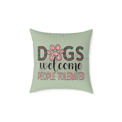 Copy of Square Poly Canvas Pillow Dog Lovers