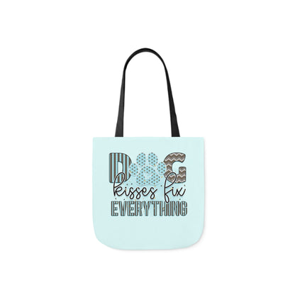 Canvas Tote Bag Dog Lover Dog Kisses