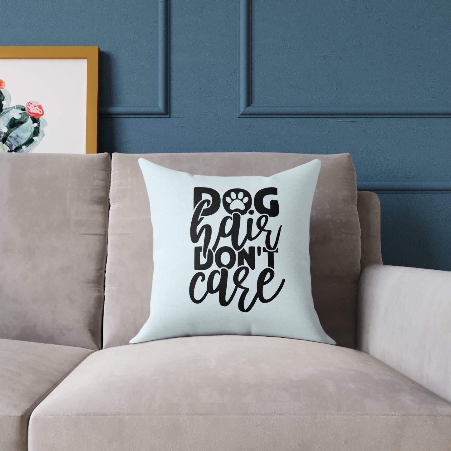 Square Poly Canvas Pillow Dog Lovers