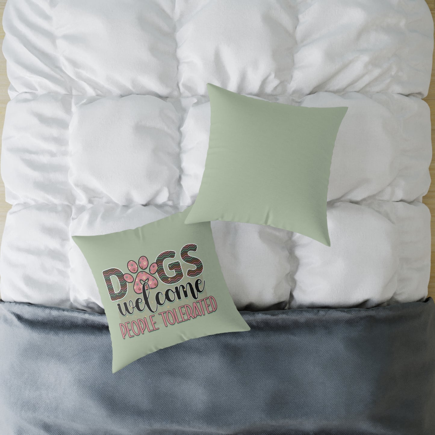 Copy of Square Poly Canvas Pillow Dog Lovers